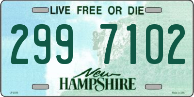 NH license plate 2997102