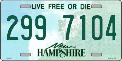 NH license plate 2997104