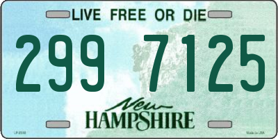 NH license plate 2997125