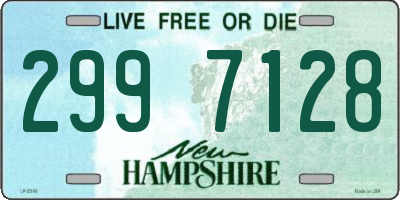 NH license plate 2997128