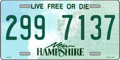 NH license plate 2997137