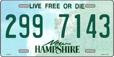 NH license plate 2997143