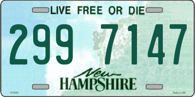 NH license plate 2997147