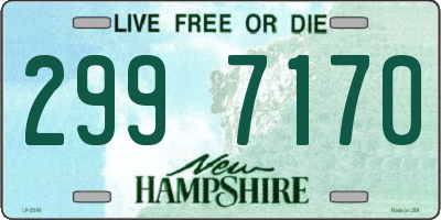 NH license plate 2997170