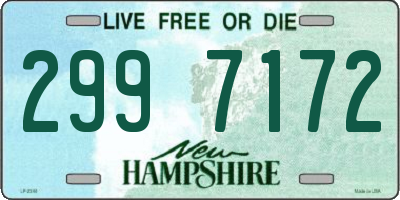 NH license plate 2997172