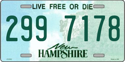 NH license plate 2997178