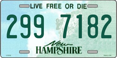 NH license plate 2997182