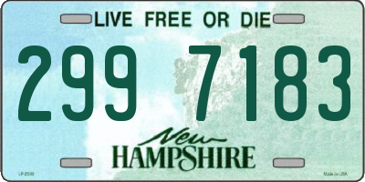 NH license plate 2997183