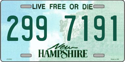 NH license plate 2997191