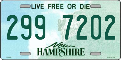 NH license plate 2997202