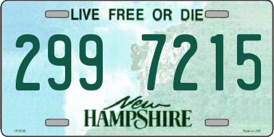 NH license plate 2997215