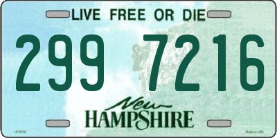 NH license plate 2997216