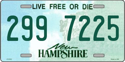 NH license plate 2997225
