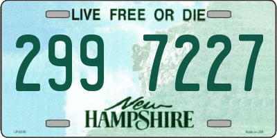 NH license plate 2997227