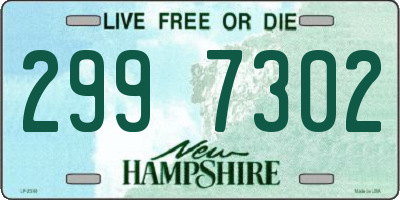 NH license plate 2997302