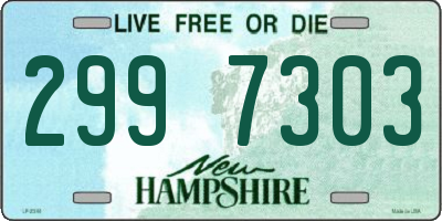 NH license plate 2997303