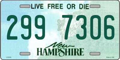 NH license plate 2997306