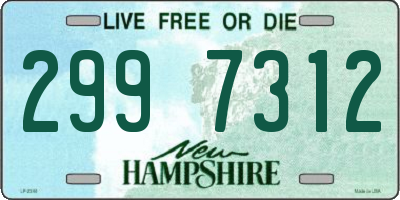 NH license plate 2997312