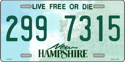 NH license plate 2997315