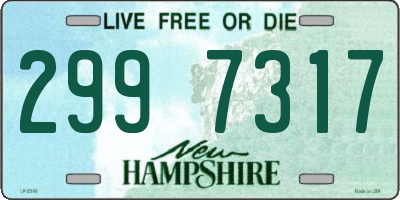 NH license plate 2997317