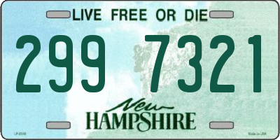 NH license plate 2997321