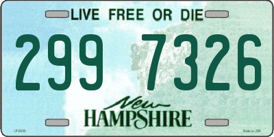 NH license plate 2997326