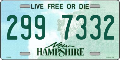 NH license plate 2997332
