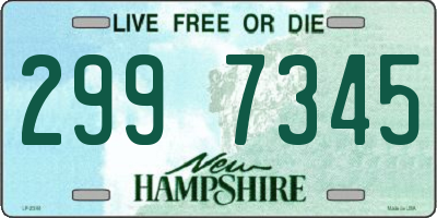 NH license plate 2997345