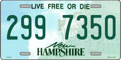 NH license plate 2997350