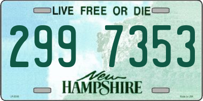NH license plate 2997353