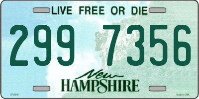 NH license plate 2997356