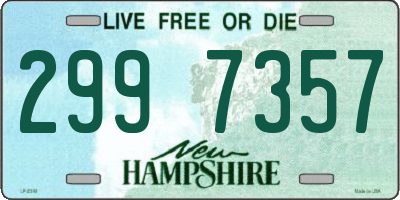 NH license plate 2997357