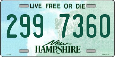 NH license plate 2997360