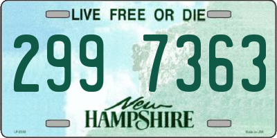 NH license plate 2997363