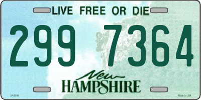 NH license plate 2997364