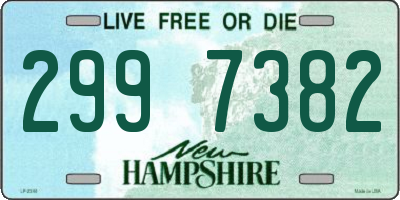 NH license plate 2997382