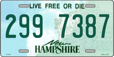 NH license plate 2997387