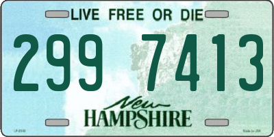 NH license plate 2997413