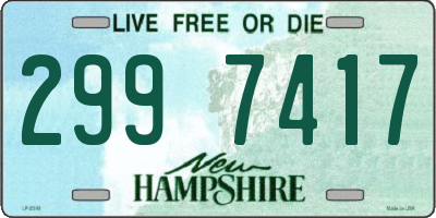 NH license plate 2997417