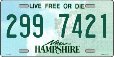 NH license plate 2997421