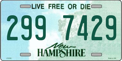 NH license plate 2997429