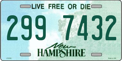 NH license plate 2997432