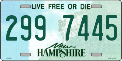 NH license plate 2997445