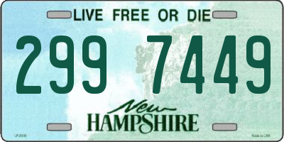 NH license plate 2997449