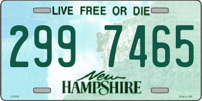 NH license plate 2997465