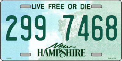NH license plate 2997468