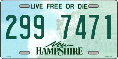 NH license plate 2997471