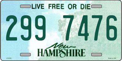 NH license plate 2997476