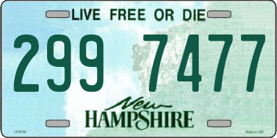 NH license plate 2997477