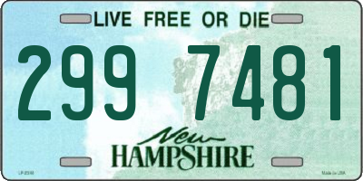 NH license plate 2997481